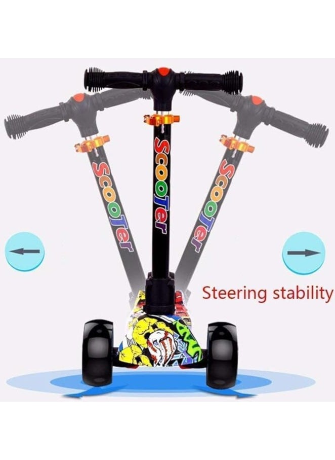 Generic Kids Scooter 3 Wheels Scooter For Kids, Adjustable Handlebars, Light Wheels With Scooters, Girl Gifts 3-8 Years Old Multifunction Foldable Kids Scooter  - Image 4