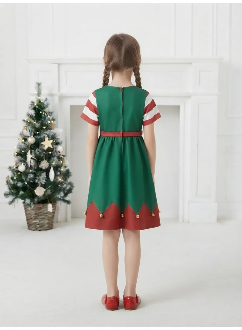دىدانيالا Girls Christmas Dress Green Elf Costume