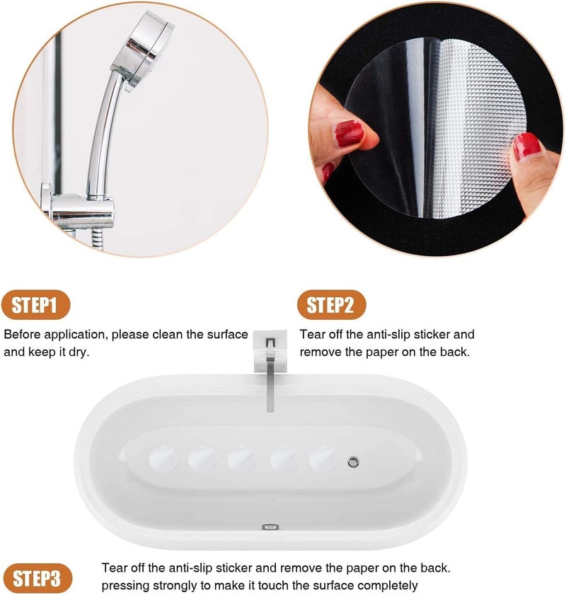 hairvana Silicone Anti Slip Strips 6 Pieces for Bathroom Kitchen Bathtub Shower Floor Strong Adhesive Easy Installation Non Slip Grip Strips for Smooth Tiles and Wet Surfaces - Image 4