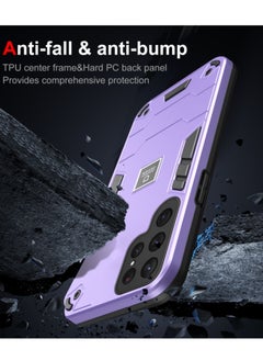 Zaboon For Samsung Galaxy S23 Ultra 5G 2 in 1 Shockproof Phone Case(Purple)  - Image 3