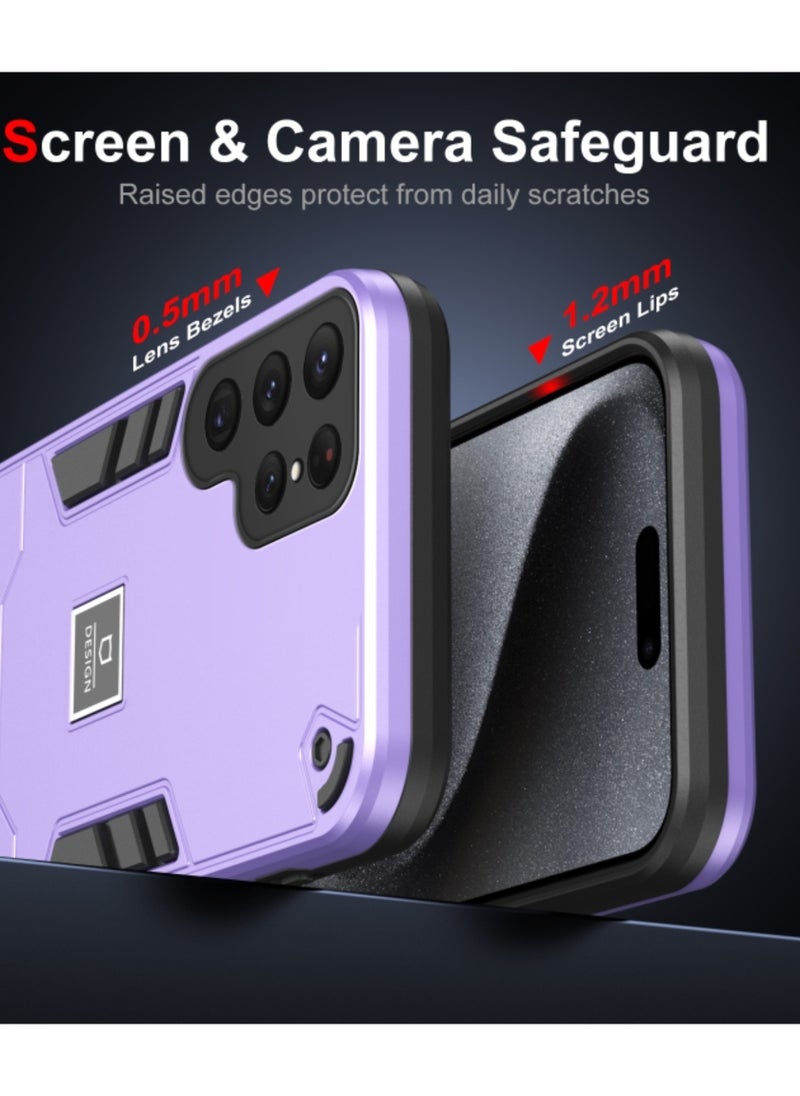 Zaboon For Samsung Galaxy S23 Ultra 5G 2 in 1 Shockproof Phone Case(Purple)  - Image 2