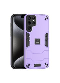 Zaboon For Samsung Galaxy S23 Ultra 5G 2 in 1 Shockproof Phone Case(Purple)  - Image 1