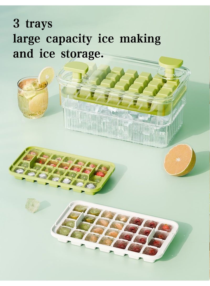 Sunspire Ice cube tray with lid and ice storage compartment. Three trays simultaneously produce 84 ice cubes. One-touch release for effortless ice extraction. Includes ice scoop. - Image 4