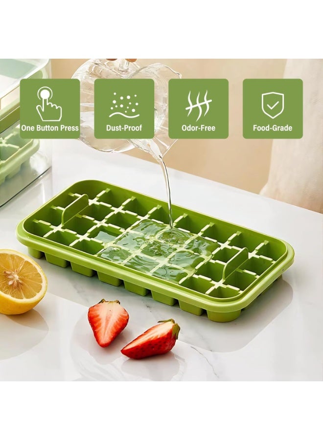 Sunspire Ice cube tray with lid and ice storage compartment. Three trays simultaneously produce 84 ice cubes. One-touch release for effortless ice extraction. Includes ice scoop. - Image 3