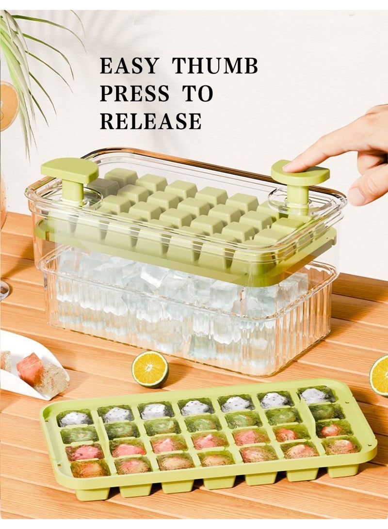 Sunspire Ice cube tray with lid and ice storage compartment. Three trays simultaneously produce 84 ice cubes. One-touch release for effortless ice extraction. Includes ice scoop. - Image 2