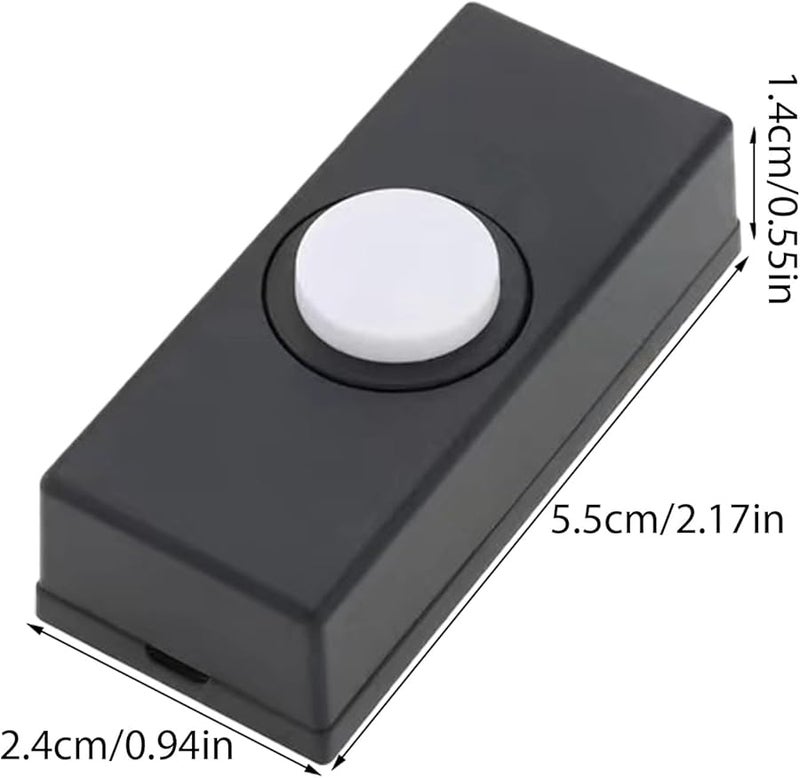 White Wall Mounted Doorbell Push Button Switch For Garage And Home Wiring - Image 4
