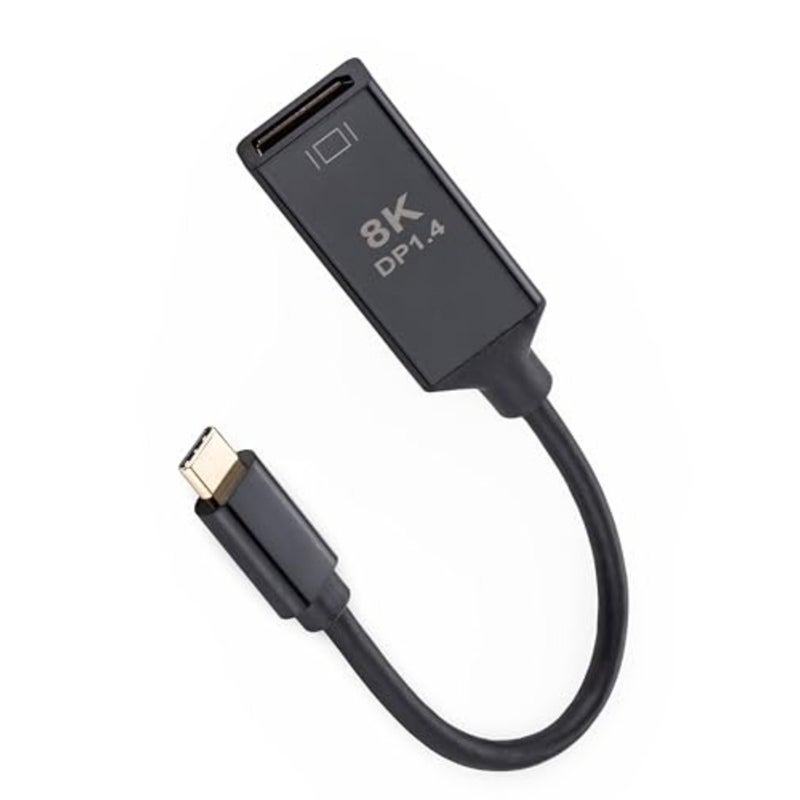 محول 8K USB-C ذكر إلى DisplayPort أنثى 8K@60 هرتز USB-C إلى DP 1.4 32.4 جيجابت في الثانية صوت + فيديو للجوال والكمبيوتر الشخصي والشاشات وأجهزة العرض والمزيد 0.18 متر - Image 1