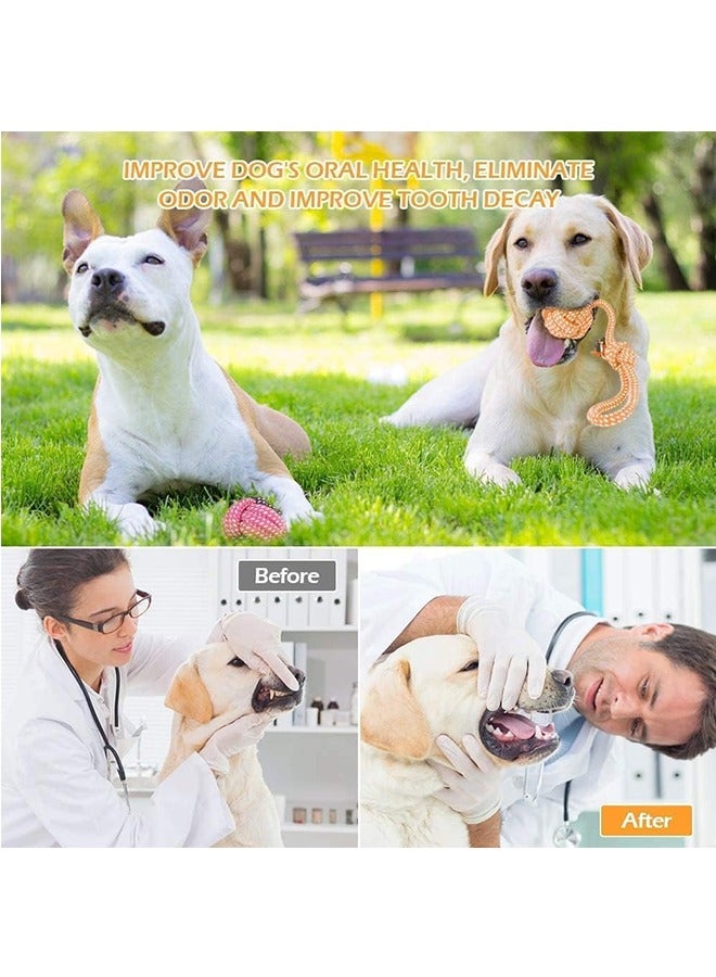 Generic Dog Chew Toys, 10pcs Durable Puppy Dog Rope Teething Training Set, with Knots Natural Cotton Chew Boredom Rope Ball Interactive Dog Toys Indestructible Gift Set (10PCS) - Image 4