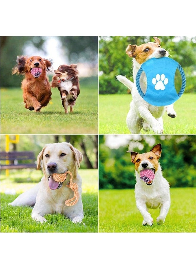 Generic Dog Chew Toys, 10pcs Durable Puppy Dog Rope Teething Training Set, with Knots Natural Cotton Chew Boredom Rope Ball Interactive Dog Toys Indestructible Gift Set (10PCS) - Image 5