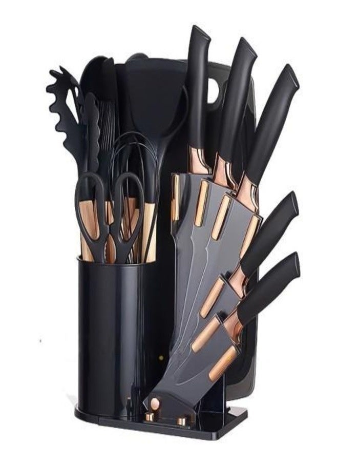 ELTRAZONE Silicone Utensil Set 19 PCS – Non-Stick Heat Resistant Kitchen Tools with Wooden Handles | Premium Silicone Cooking Set for All Cooktops - Image 2