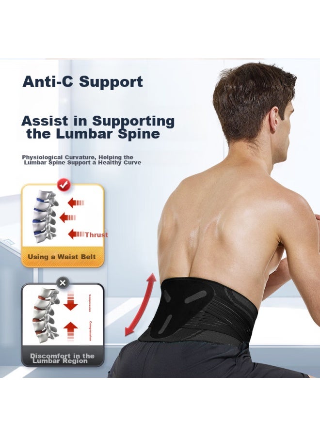 NAILEKESI N Nailikesi Sports Fitness Waist Support Belt For Basketball, Herniated Disc, Lumbar Muscle Strain, Abdominal Support, Prolonged Sitting And Standing, Waist Brace  - Image 1