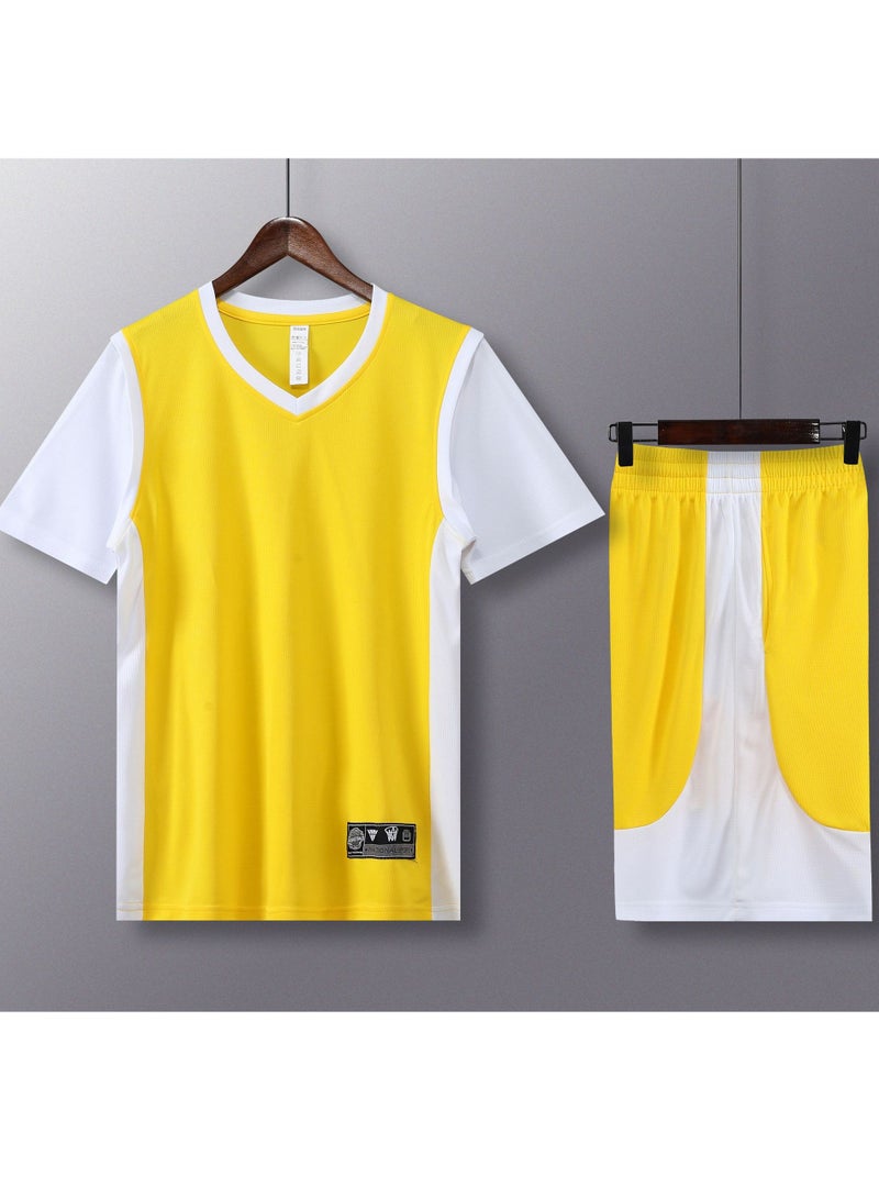 KUYING Basketball Uniform Men's And Women's Summer Vacation Two-Piece Short Sleeved Jersey 