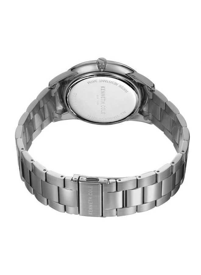 Kenneth Cole New York Watch For Men With Gray Stainless Steel Bracelet 42mm