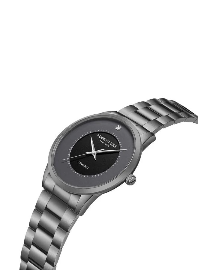 Kenneth Cole New York Watch For Men With Gray Stainless Steel Bracelet 42mm