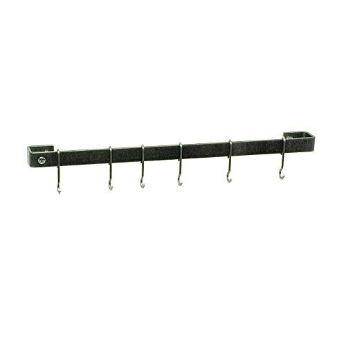 Enclume Premier 24-Inch Utensil Bar Wall Pot Rack, Hammered Steel - Image 3