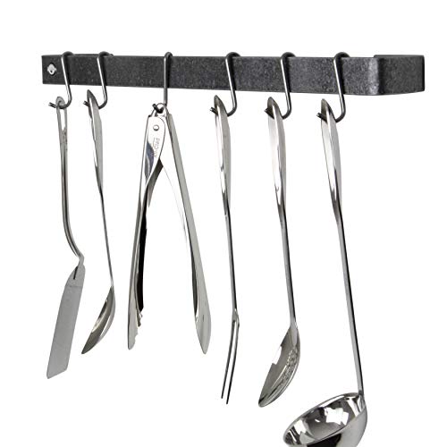 Enclume Premier 24-Inch Utensil Bar Wall Pot Rack, Hammered Steel - Image 5