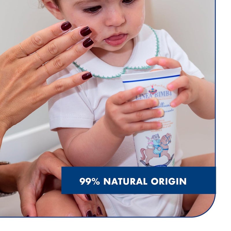 Helan Linea Bimbi Soothing Baby Lotion for Face  Body with Vitamin E Aloe Vera  Beeswax Moisturizing  Refreshing Baby Cream for Delicate Skin Baby Essentials for Newborn Made in Italy 100fl oz - Image 3