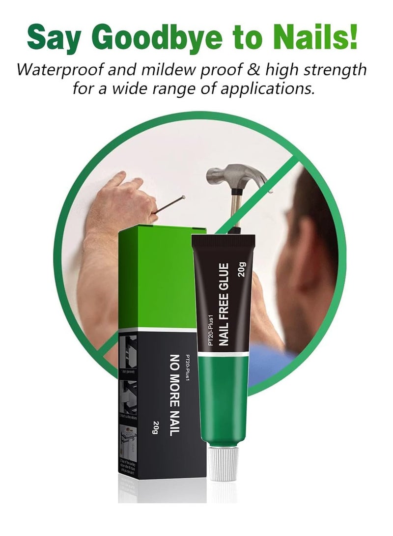 KASTWAVE 2PCS All Purpose Glue Super Strong Instant Glue Gel Super Glue for All Purpose Repair and Mounting Rubber Cement Glue for Plastic Wood Metal Repair Sealant Paste Storage Rack 2*60g - Image 3