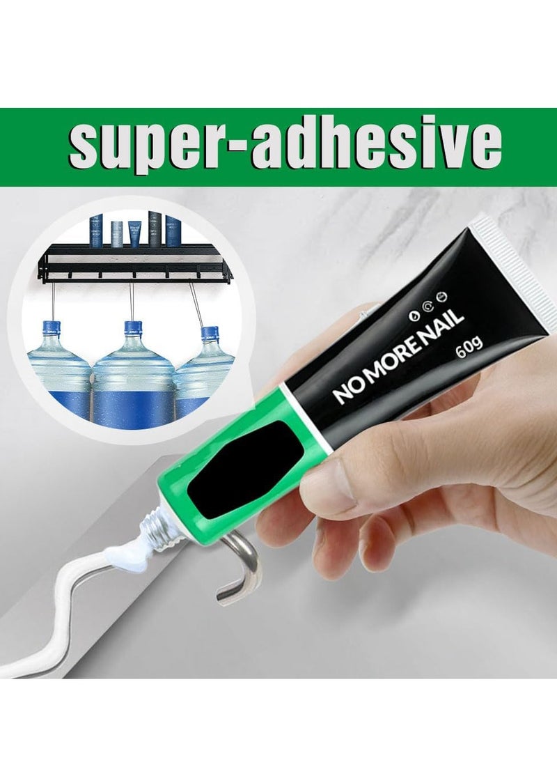 KASTWAVE 2PCS All Purpose Glue Super Strong Instant Glue Gel Super Glue for All Purpose Repair and Mounting Rubber Cement Glue for Plastic Wood Metal Repair Sealant Paste Storage Rack 2*60g - Image 4