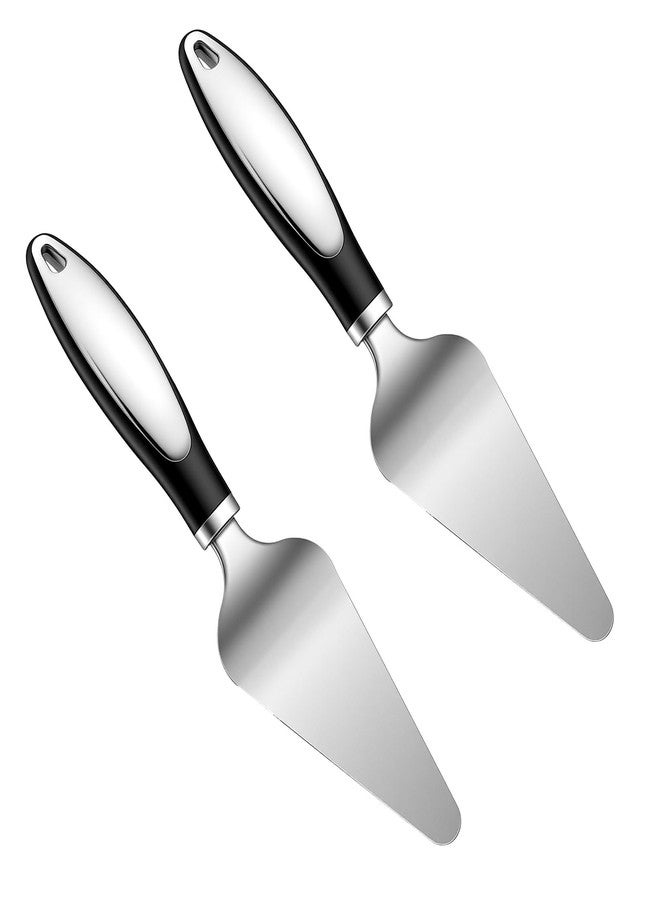 Bremorou 2 Pcs Cake Cutter And Server Pie Spatula Set Stainless Steel Cake Slicer, Pizza Tart Dessert Cutter, Silver Kitchen Baking Tool For Cakes Loaves Eggs And More - Image 1
