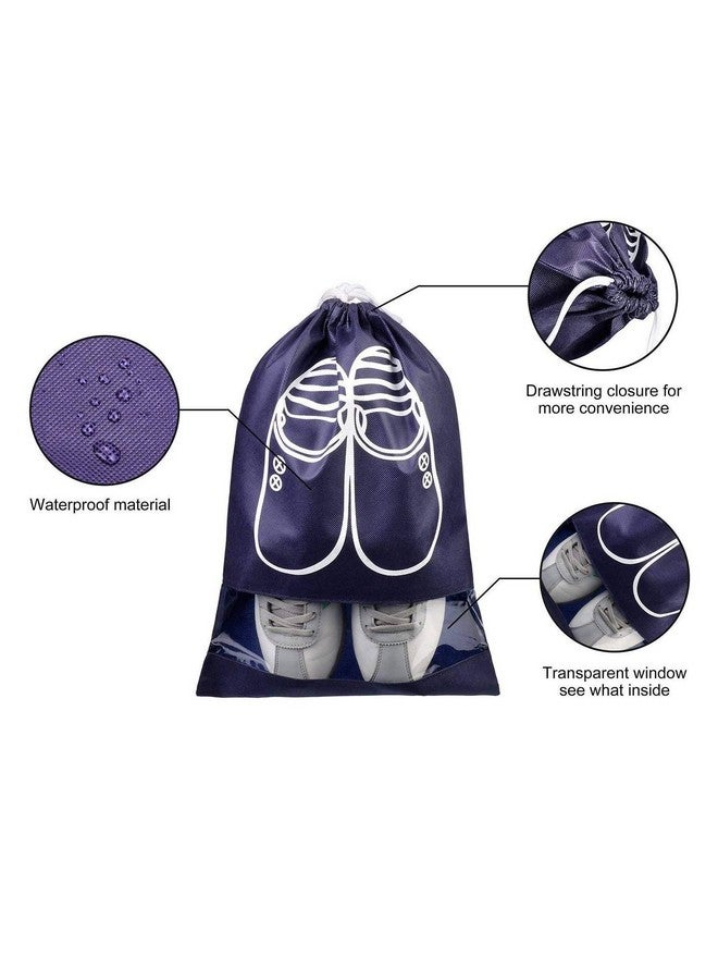 Lify حقائب أحذية السفر من ليفي، حقائب توت أحذية سفر محمولة - منظمات التعبئة للرجال والنساء - أزرق مائي (12 قطعة) + أزرق بحري (12 قطعة) - حزمة ضخمة مكونة من 24 قطعة - Image 5