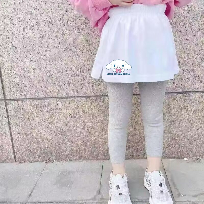 Children'S Short Skirt Curtain Sweat Bottoming Hem White Edge Female Baby Skirt Korean Style Matching Artifact Cute Bottoming - Image 2