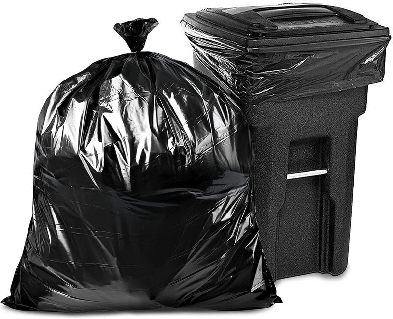 Maykela Garbage Bag 70 Gallon Trash Bags Outdoor Large Black Heavy Duty Trash Can Liners for Outdoor,Lawn and Leaf Storage Home Large 70 Gallon Garbage Can Liners 10 Pcs 130 * 150cm Comfort grip - Image 1