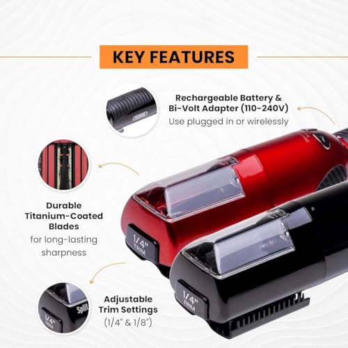 KIYU Pro Hair Cutter Fix Automatic Split End Remover for Treatment of Frizzy, Dry, Damaged, Colored, Broken, Curly, Straight or Bleached Hair Types, Women Beauty Hair Styling Tool - Black - Image 2