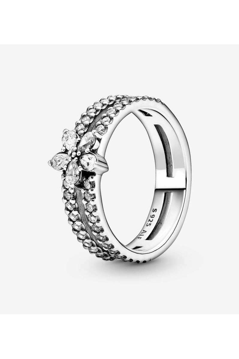 دورا خاتم دائري مزدوج بريق ندفة الثلج - Image 1