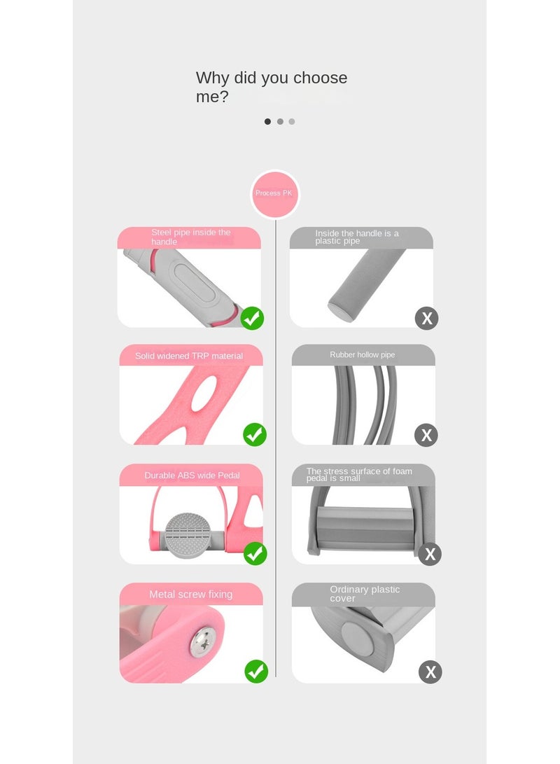 اسم المحتوى ناريلا Multifunction Tension Rope, 6-Tube Elastic Yoga Pedal Puller Resistance Band, Natural Latex Rope Fitness Equipment, for Abdomen/Waist/Arm/Leg Stretching Slimming Training - Image 4