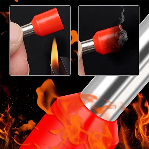 Teansic 100 Pcs 4 AWG Ferrule Connectors Ends Insulated Cable Ferrule Crimp Terminal for Car Audio, Electronics, Communication Equipment (Black+Red) - Image 4