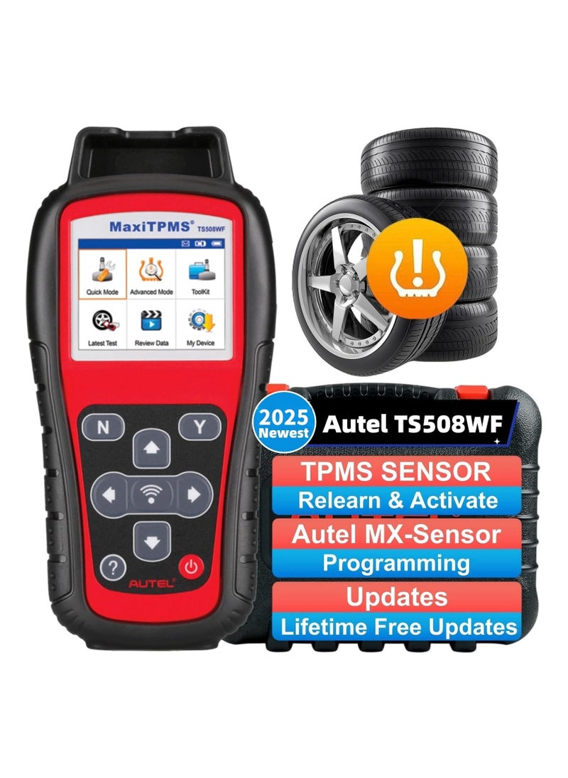 أوتل أداة برمجة نظام مراقبة ضغط الإطارات Maxitpms Ts508wf، أحدث إصدار واي فاي. تفعيل Ts601 Ts508 Ts501 Ts408، إعادة تعلم برمجة مستشعرات نظام مراقبة ضغط الإطارات، تشخيص مستشعر MX، قراءة رمز المسح، تحديث مجاني مدى الحياة.  - Image 1