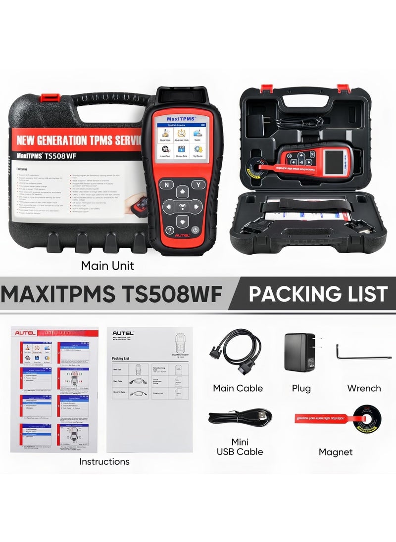 أوتل أداة برمجة نظام مراقبة ضغط الإطارات Maxitpms Ts508wf، أحدث إصدار واي فاي. تفعيل Ts601 Ts508 Ts501 Ts408، إعادة تعلم برمجة مستشعرات نظام مراقبة ضغط الإطارات، تشخيص مستشعر MX، قراءة رمز المسح، تحديث مجاني مدى الحياة.  - Image 4