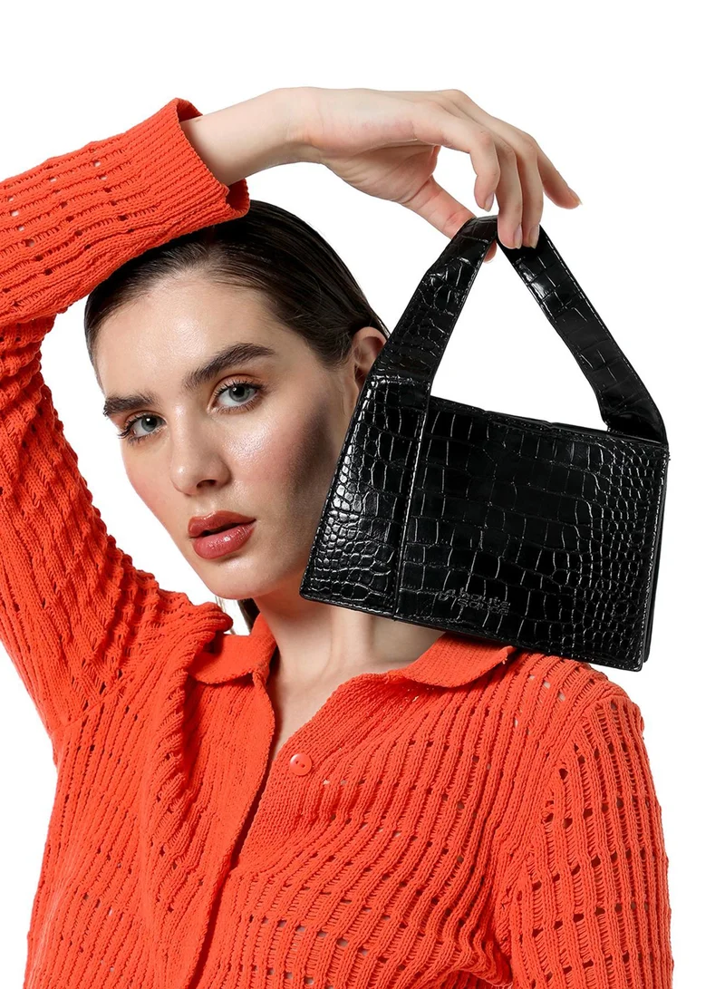 صوص هاوت شنطة بحمالة انيقة بحجم عادي من الجلد النباتي  بإغلاق مغناطيسي للنساء