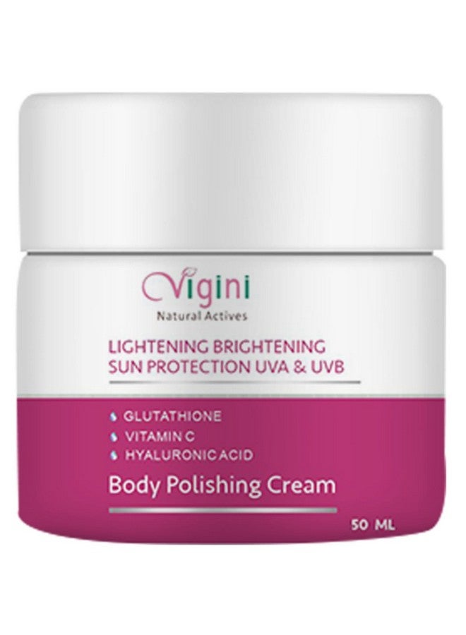 فيجيني كريم تفتيح البشرة وتلميعها ومرطب الجسم I مع الجلوتاثيون وفيتامين C وحمض الهيالورونيك I والتصبغ والبقع الداكنة وإزالة الإبطين والركبتين والمرفقين I الرجال والنساء 50 مل - Image 1