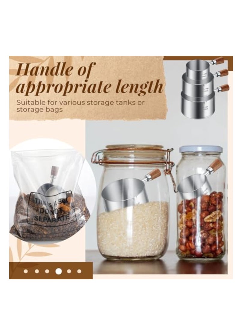 SOLARAE 3Pcs Dog Food Scoop, Pet Food Measuring Cup, Stainless Steel Measuring Cup for Dry and Liquid, Cooking & Baking, Pet Food Feeding Scoop for Dog Food 1, 1/2, 1/4 Cup Scoop for Pet Food Feeding - Image 4