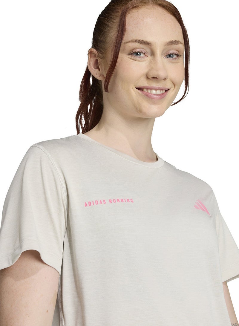 Adidas Own The Run Melange T-Shirt - Image 1