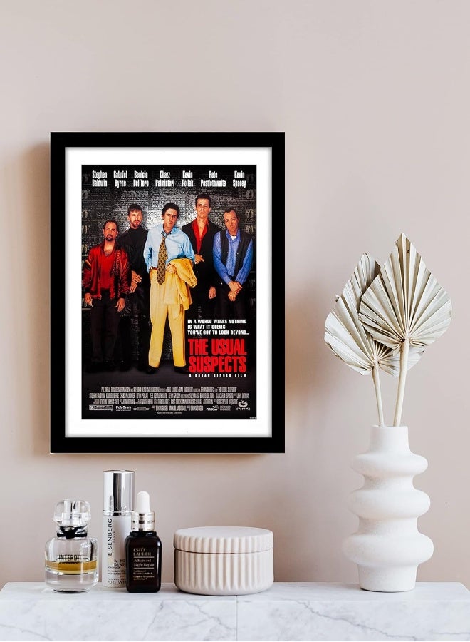 GRAY WALL - The Usual Suspects Movie Framed Poster Acrylic Glass For Room & Office (10 Inch X 13 Inch, Multicolor) - Image 3