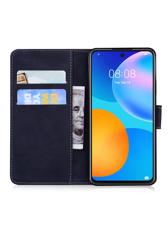 زبون جراب لهاتف Huawei P smart 2021 / Y7a، جراب هاتف جلدي قابل للطي بلون نقي وملمس ناعم - Image 4