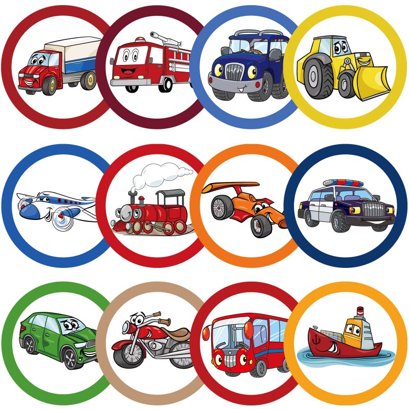 Chinco 120 Pcs Pee Targets for Boys Training Toilet Tinkle Flushable Paper Stickers You Pee on Boys Potty Training Targets Potty Aids Flushable Chart for Toddlers Use(Cars Styles) - Image 1