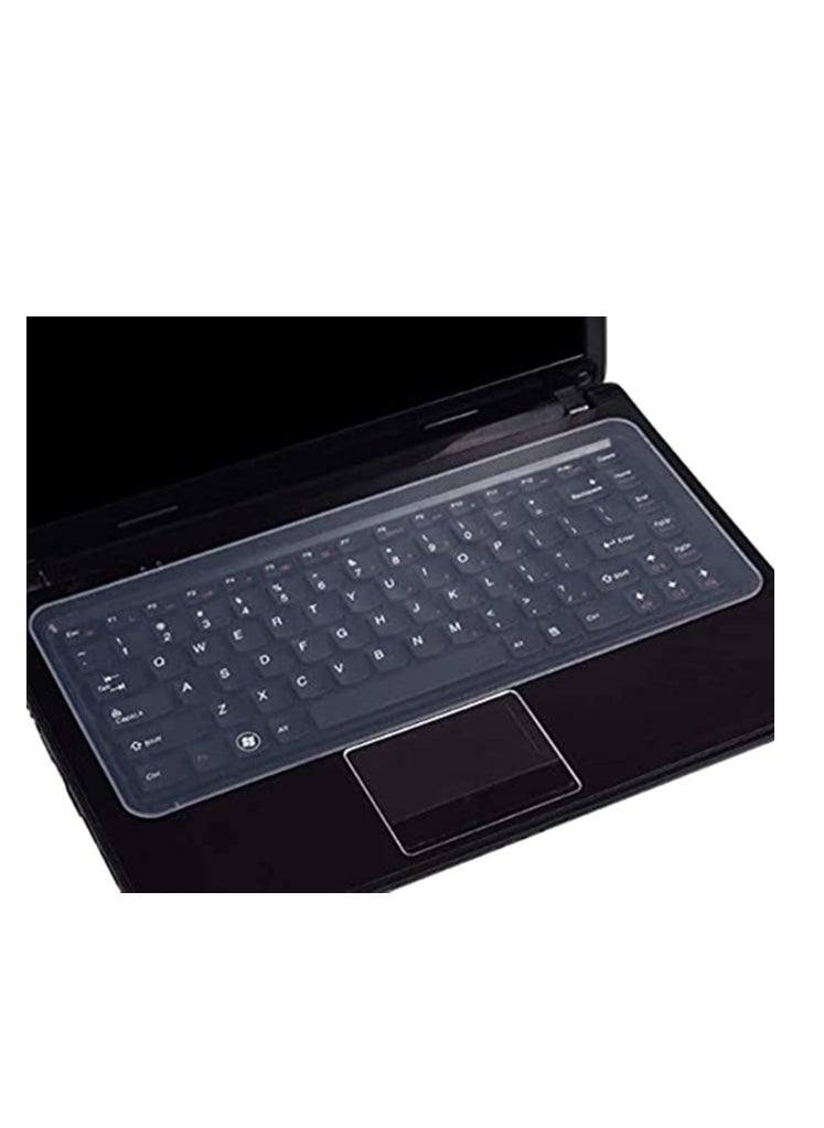 SYOSI - Universal Keyboard Protective Film, Clear Keyboard Cover Skin for 13.3"-14" Laptop Notebook Without Numeric Keypad Keyboard Ultra Thin Silicone Waterproof Keyboard Cover Protector - Image 1
