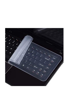 Universal Keyboard Protective Film, Clear Keyboard Cover Skin for 13.3"-14" Laptop Notebook Without Numeric Keypad Keyboard Ultra Thin Silicone Waterproof Keyboard Cover Protector