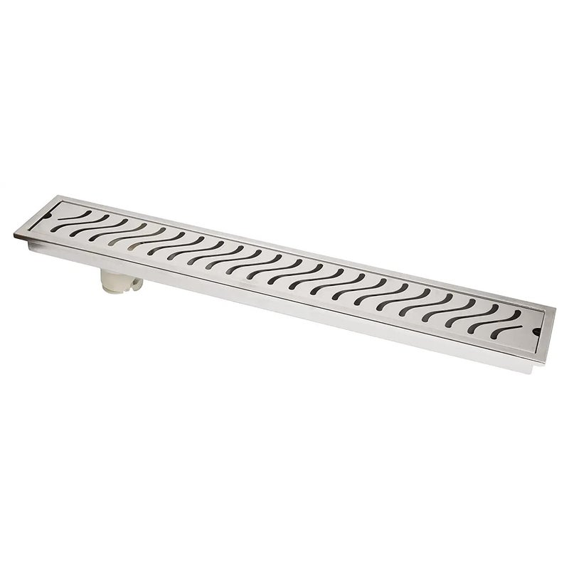 Vantage Vantage VAL - 202 SS 304 Stainless Steel Drain Channel with Removable Grate Anti-Odor Valve Hair Strainer for Bathroom & Kitchen Efficient Drainage System (Matt, 4" X 12")  - Image 3
