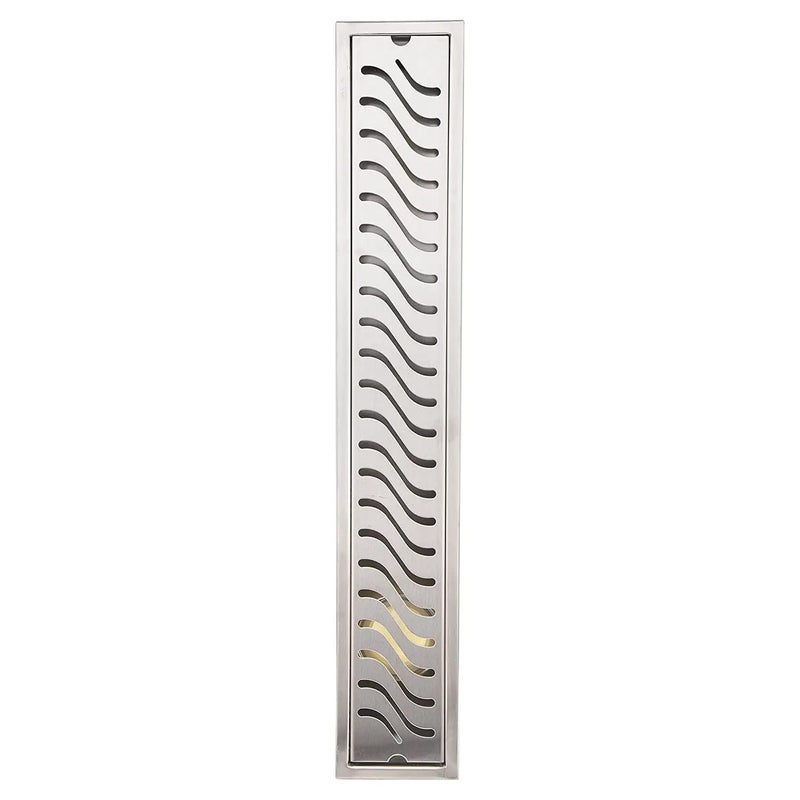 Vantage Vantage VAL - 202 SS 304 Stainless Steel Drain Channel with Removable Grate Anti-Odor Valve Hair Strainer for Bathroom & Kitchen Efficient Drainage System (Matt, 4" X 12")  - Image 2