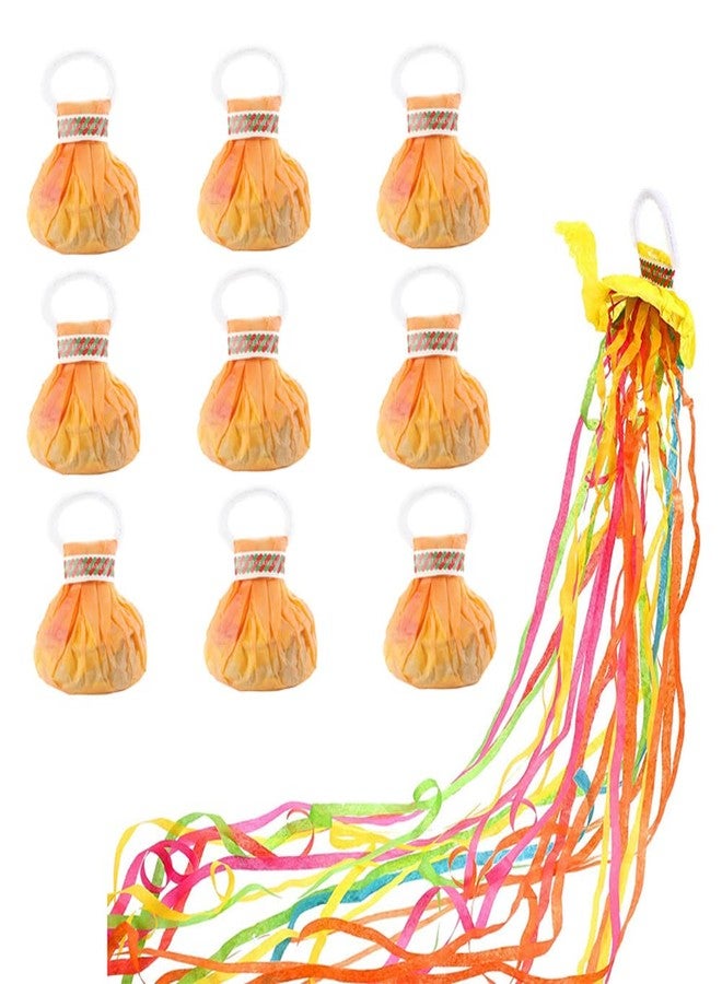 كويبي 10 قطع من شرائط الرمي اليدوي متعددة الألوان، شرائط رمي يدوية ملونة، حفلات أعياد الميلاد، حفلات الزفاف، الكريسماس، رأس السنة الجديدة، حفلات التخرج - Image 1