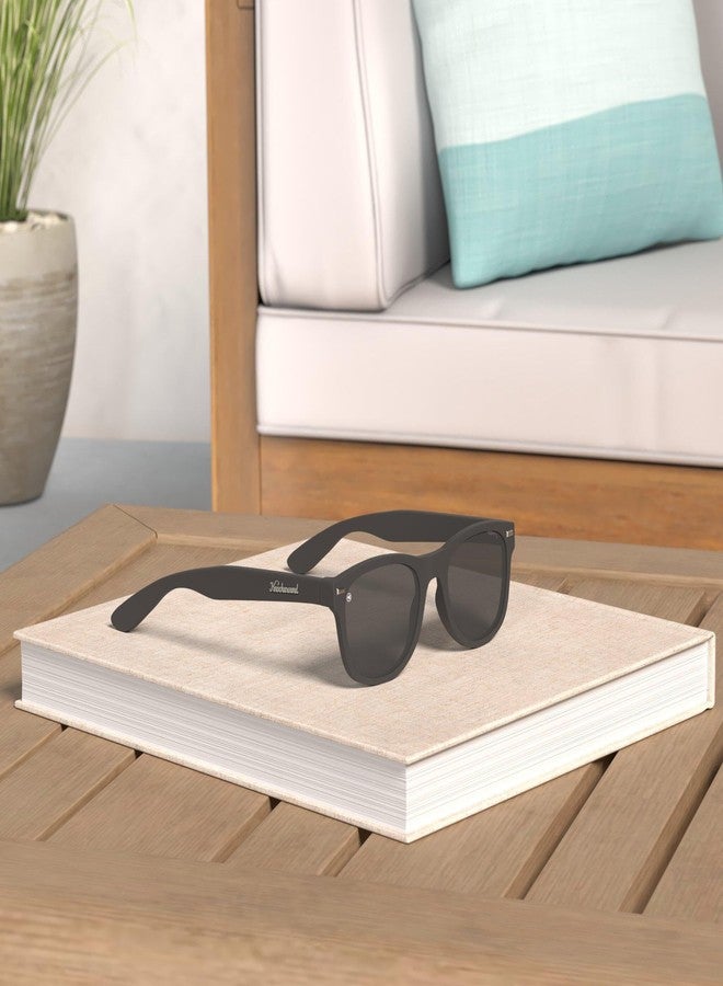 نوك أراوند نظارات شمسية Knockaround Fort Knocks المستقطبة للرجال والنساء - عدسات مقاومة للصدمات وحماية كاملة من الأشعة فوق البنفسجية UV400 (أسود على أسود) - Image 2