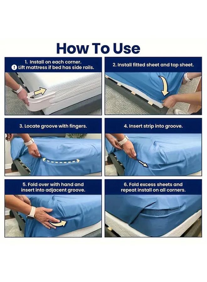 Heavy Duty Bed Sheet Holder Non Slip Secure Mattress Strap Dark Grey - Image 5