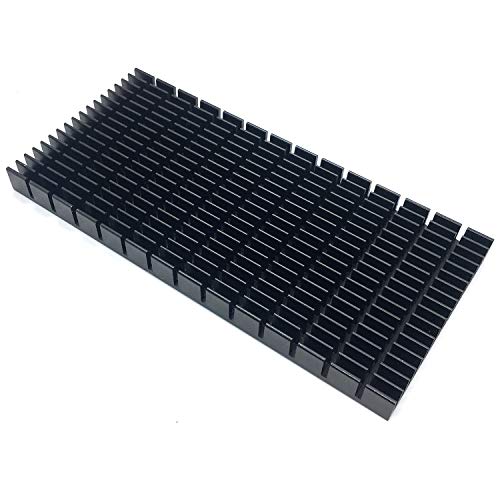SGTKJSJS Aluminum Heat Sink Heatsink Module Cooler Fin Heat Radiator Board Cooling for Amplifier Transistor Semiconductor Devices Black Tone 150mm (L) x 70mm (W) x10mm (H) - Image 1