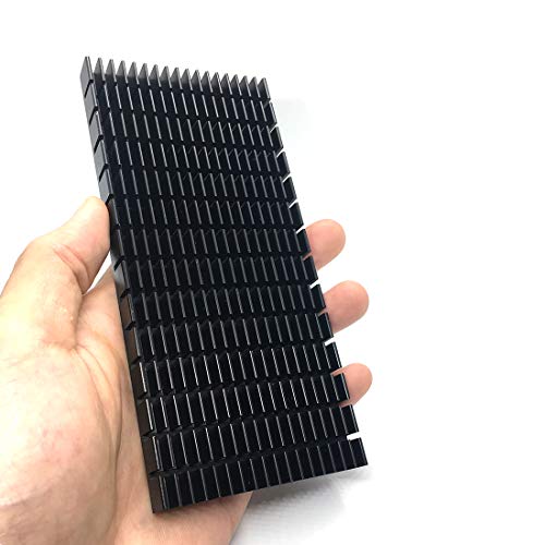 SGTKJSJS Aluminum Heat Sink Heatsink Module Cooler Fin Heat Radiator Board Cooling for Amplifier Transistor Semiconductor Devices Black Tone 150mm (L) x 70mm (W) x10mm (H) - Image 5