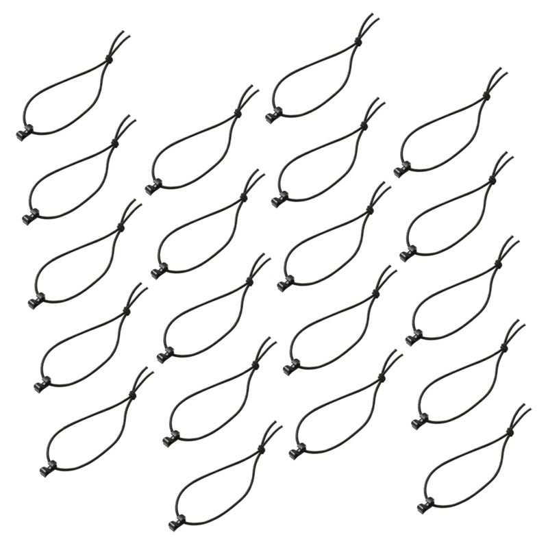 20 Pcs Elastic Hook Clips For Straps Backpack Organizer Black Outdoor Accessories - Image 2